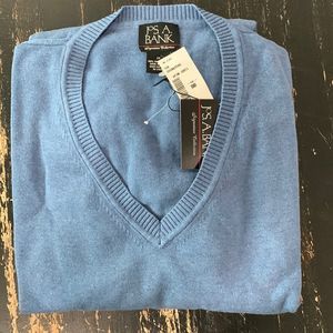 Mens V neck Pima cotton sweater